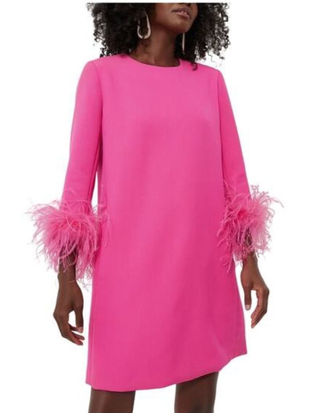 Tuckernuck Hot Pink Feather Mod Mary Dress Size L NWT
